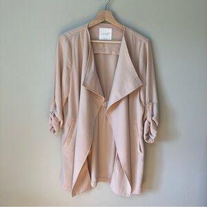 Elodie Open Front Longline Sheer Blazer Cardigan M